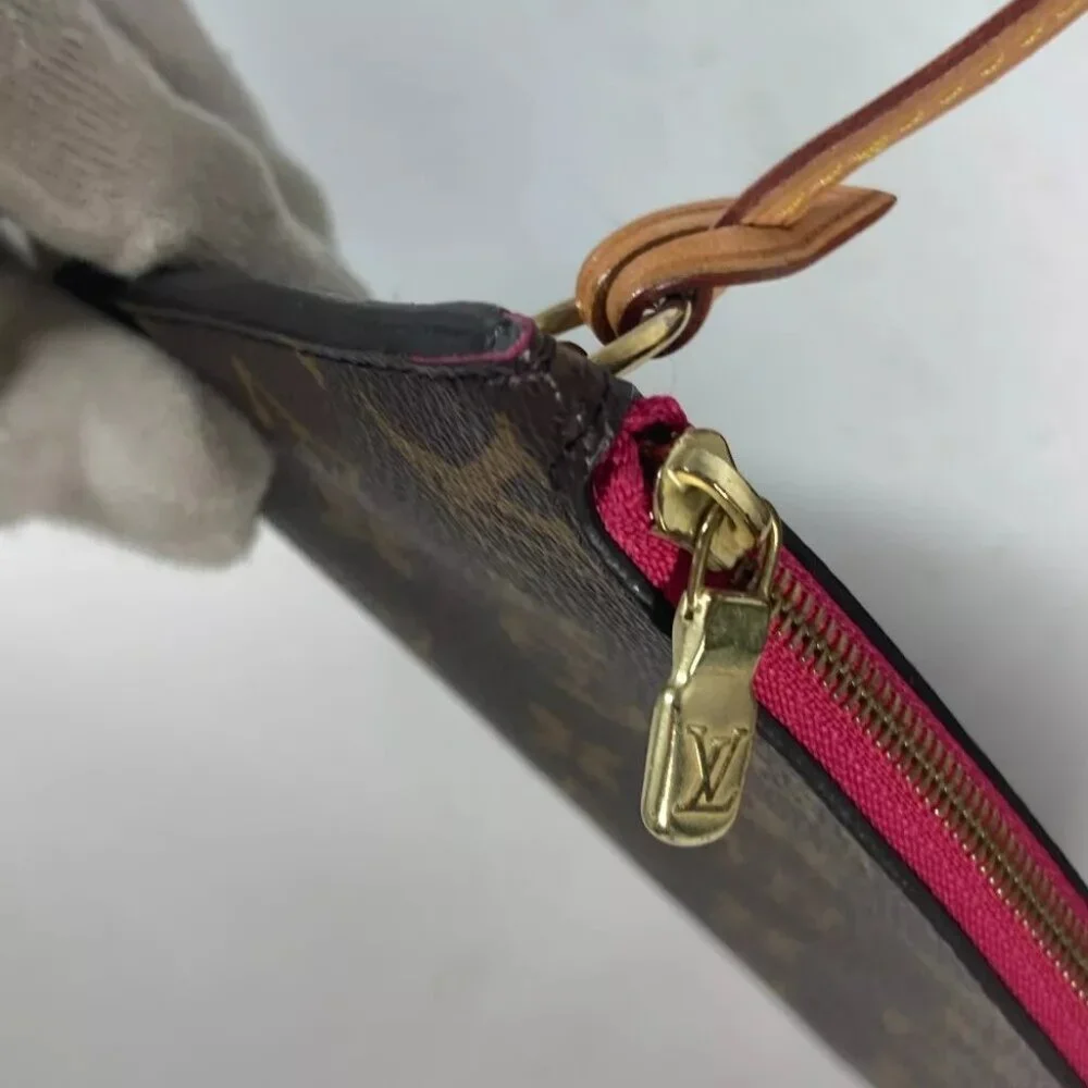 LOUIS VUITTON Monogram Never full PM Tote Bag Shoulder Bag with Pouch